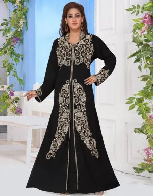 A-line embroidered Kaftan dress