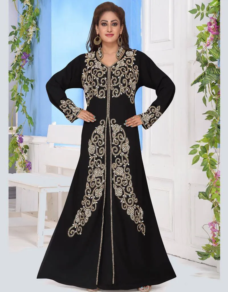 A-line embroidered Kaftan dress