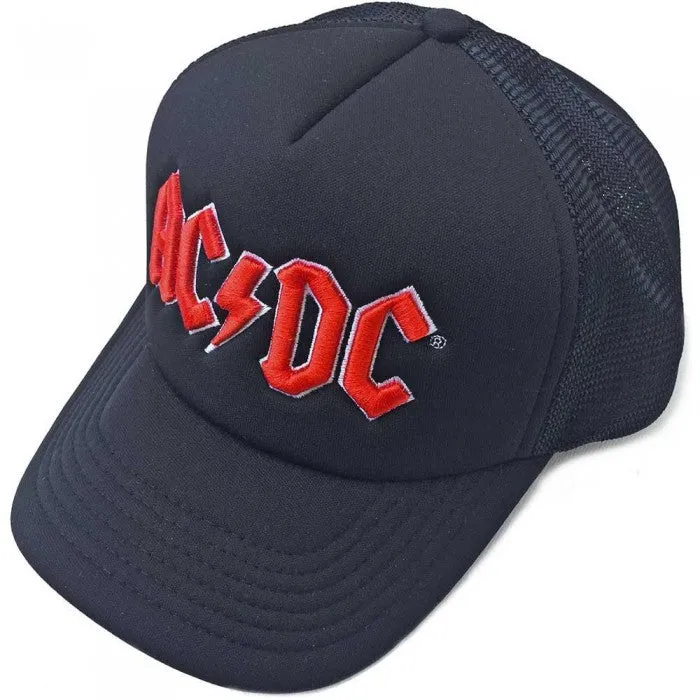 AC/DC Unisex Adult Logo Mesh Back Baseball Cap