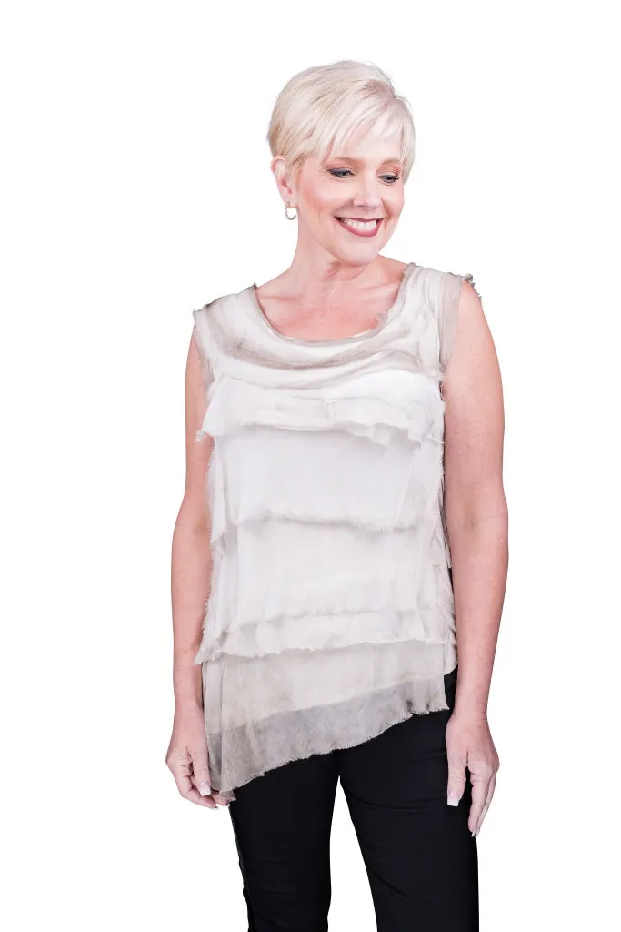 Arianna Silk Ruffle Top (BT205)