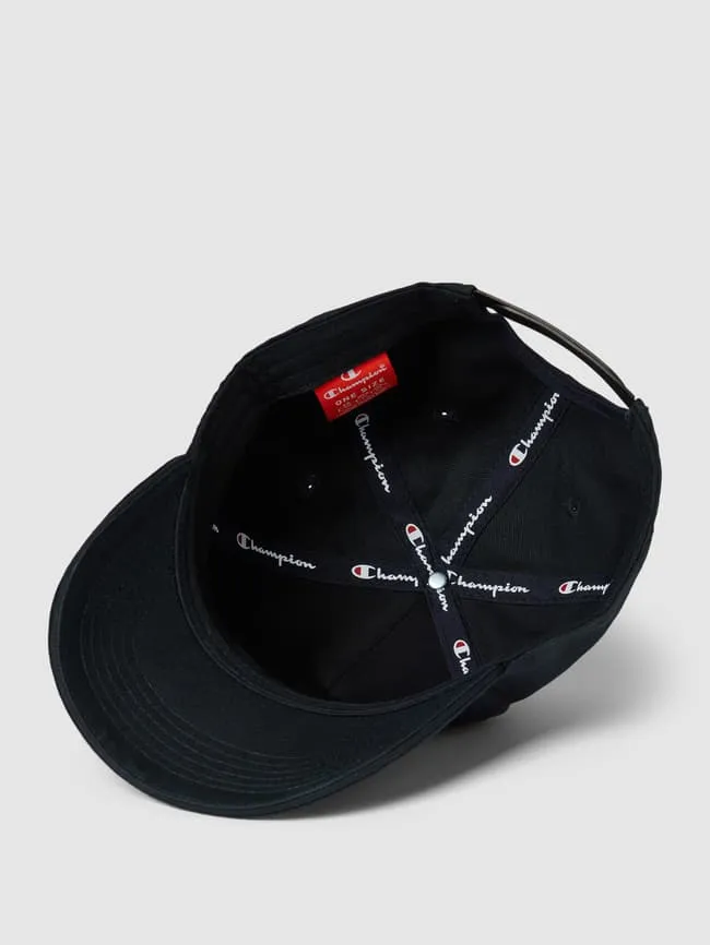 Baseball cap with stitched CHAMPION label, black