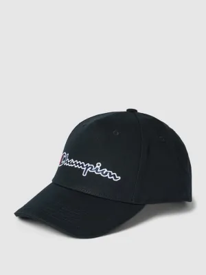 Baseball cap with stitched CHAMPION label, black