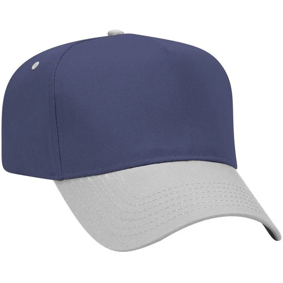 Cotton Blend Twill Five Panel Pro Style Baseball Cap