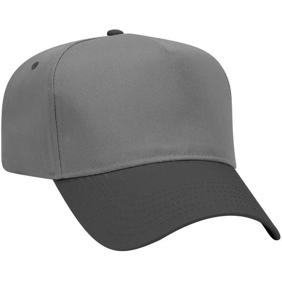 Cotton Blend Twill Five Panel Pro Style Baseball Cap