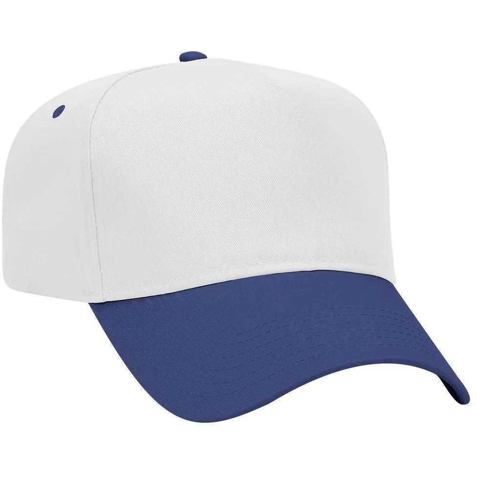 Cotton Blend Twill Five Panel Pro Style Baseball Cap