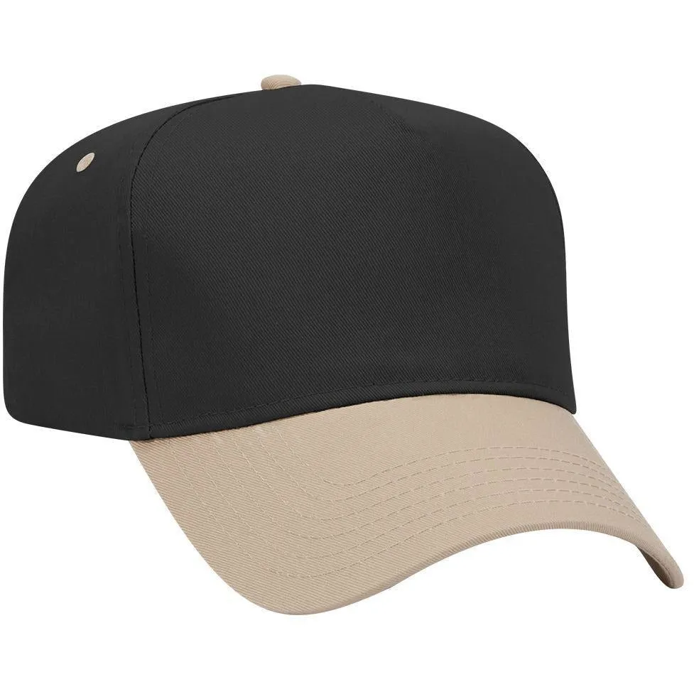 Cotton Blend Twill Five Panel Pro Style Baseball Cap