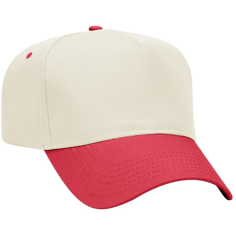 Cotton Blend Twill Five Panel Pro Style Baseball Cap