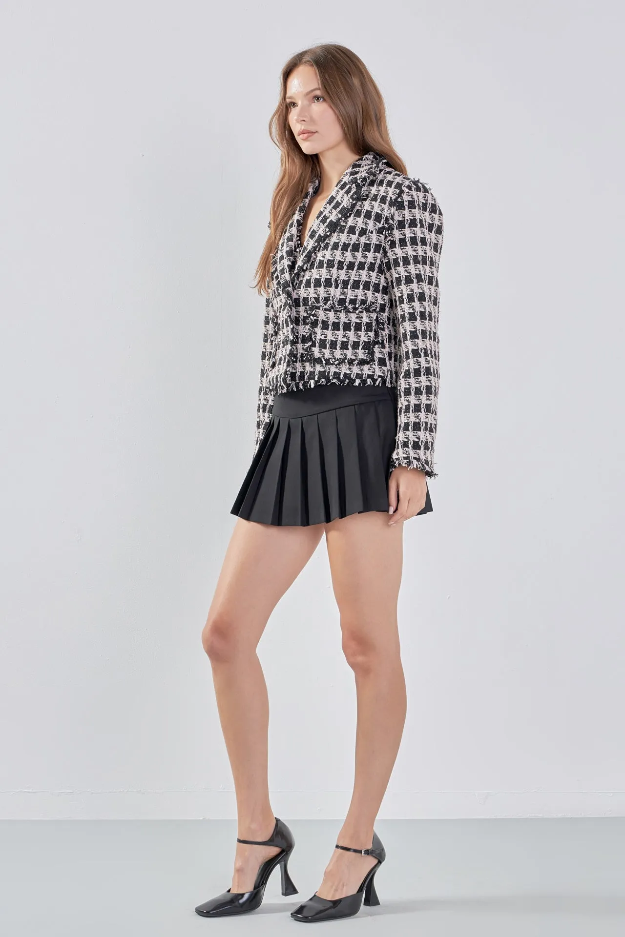 Endless Rose - Fringed Tweed Blazer