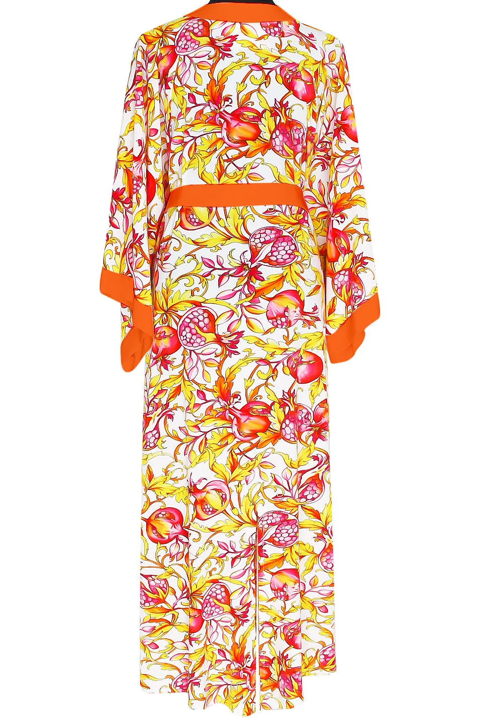 Euphoria – Forbidden Fruit Maxi Split Kaftan (Neon Orange)