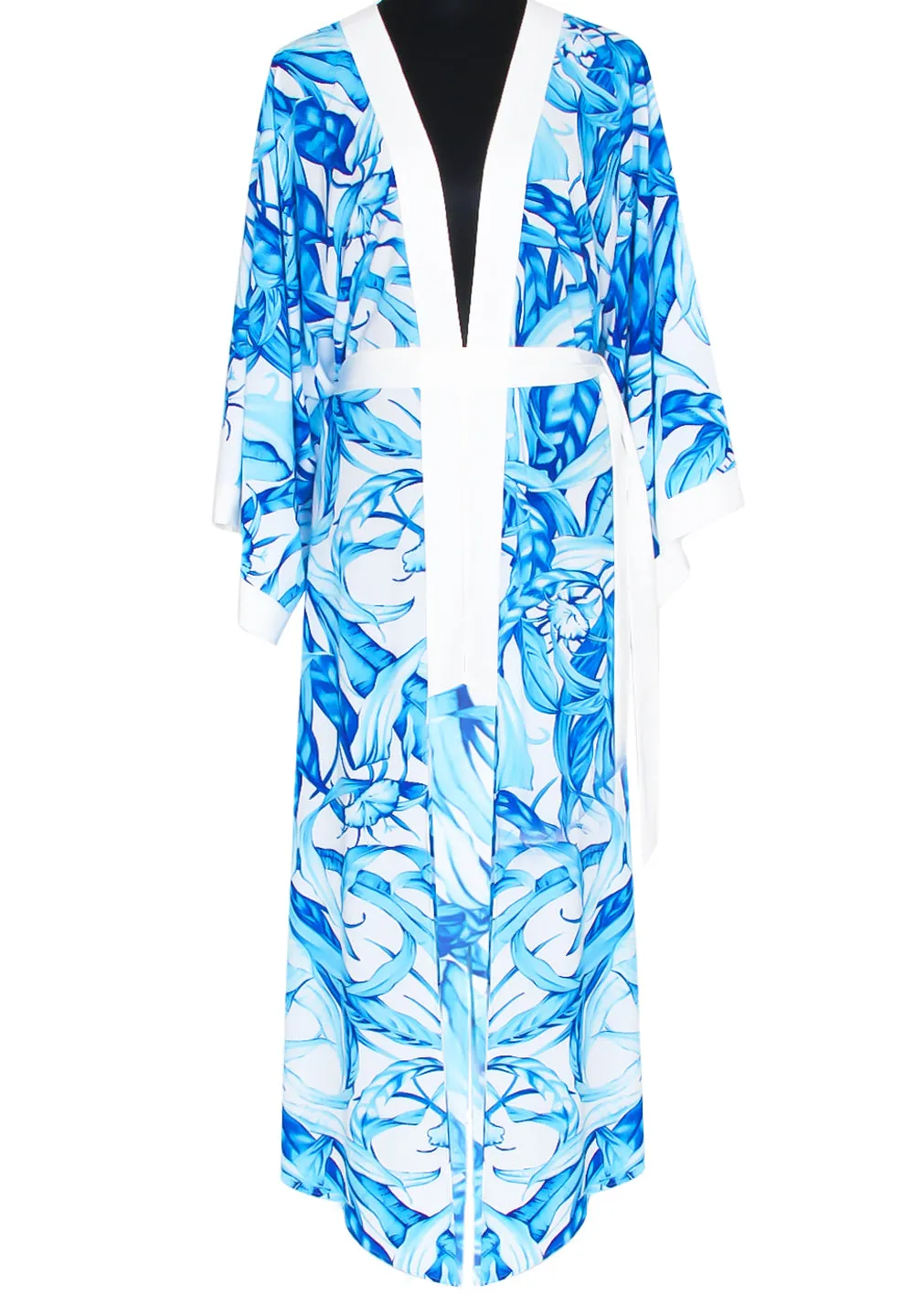 Euphoria – Mystic Forest Maxi Split Kaftan (Off-White)