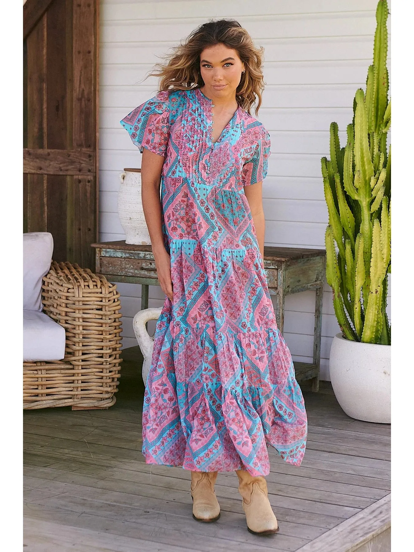 JAASE Luana Yoli Print Maxi Dress