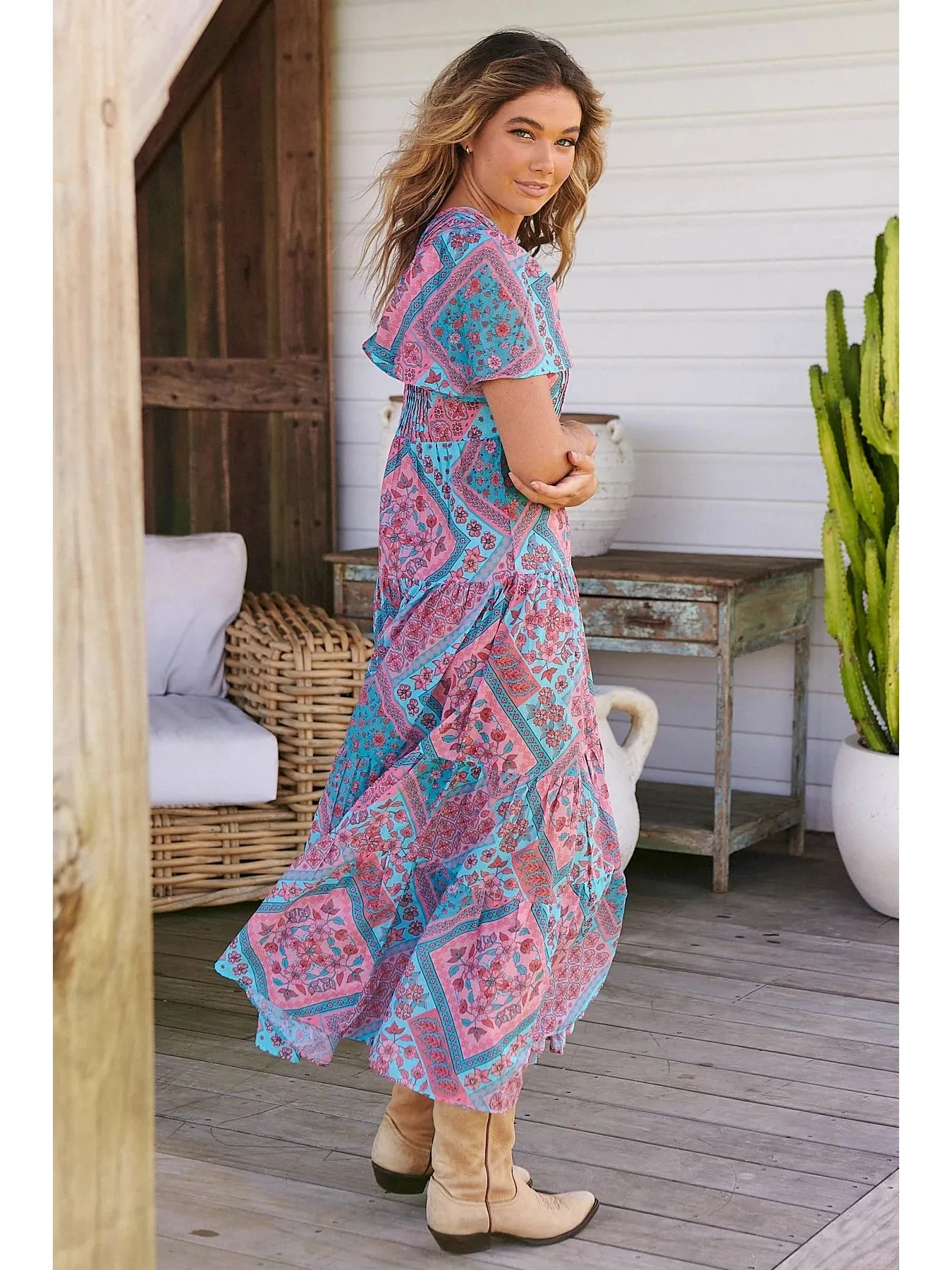 JAASE Luana Yoli Print Maxi Dress