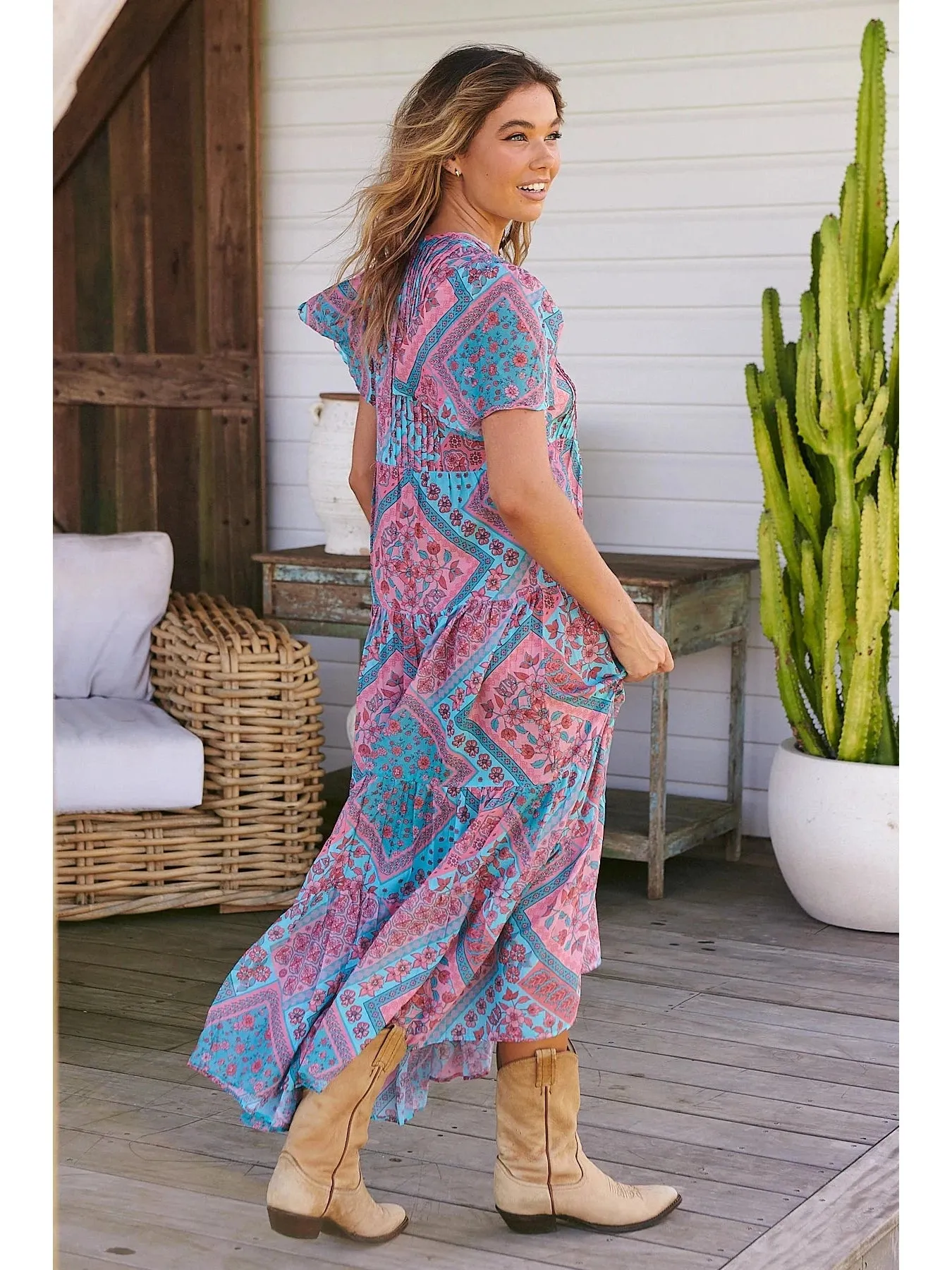 JAASE Luana Yoli Print Maxi Dress