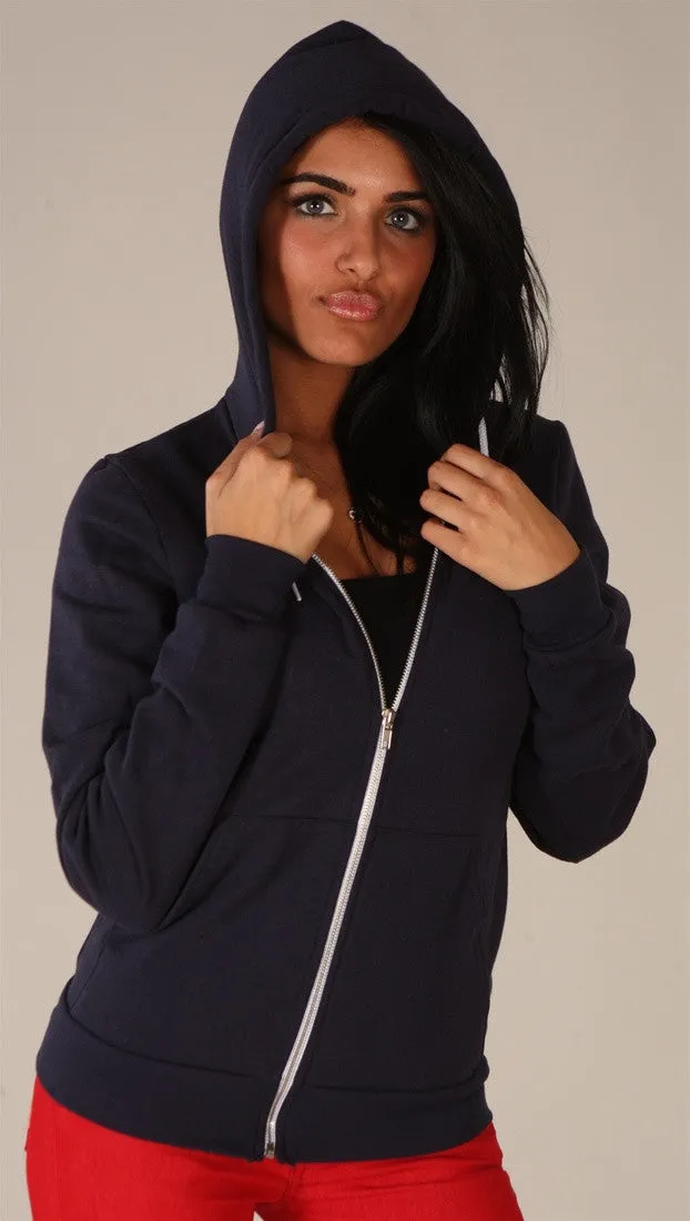 Kinkate Unisex Zip Up Hoodie Navy