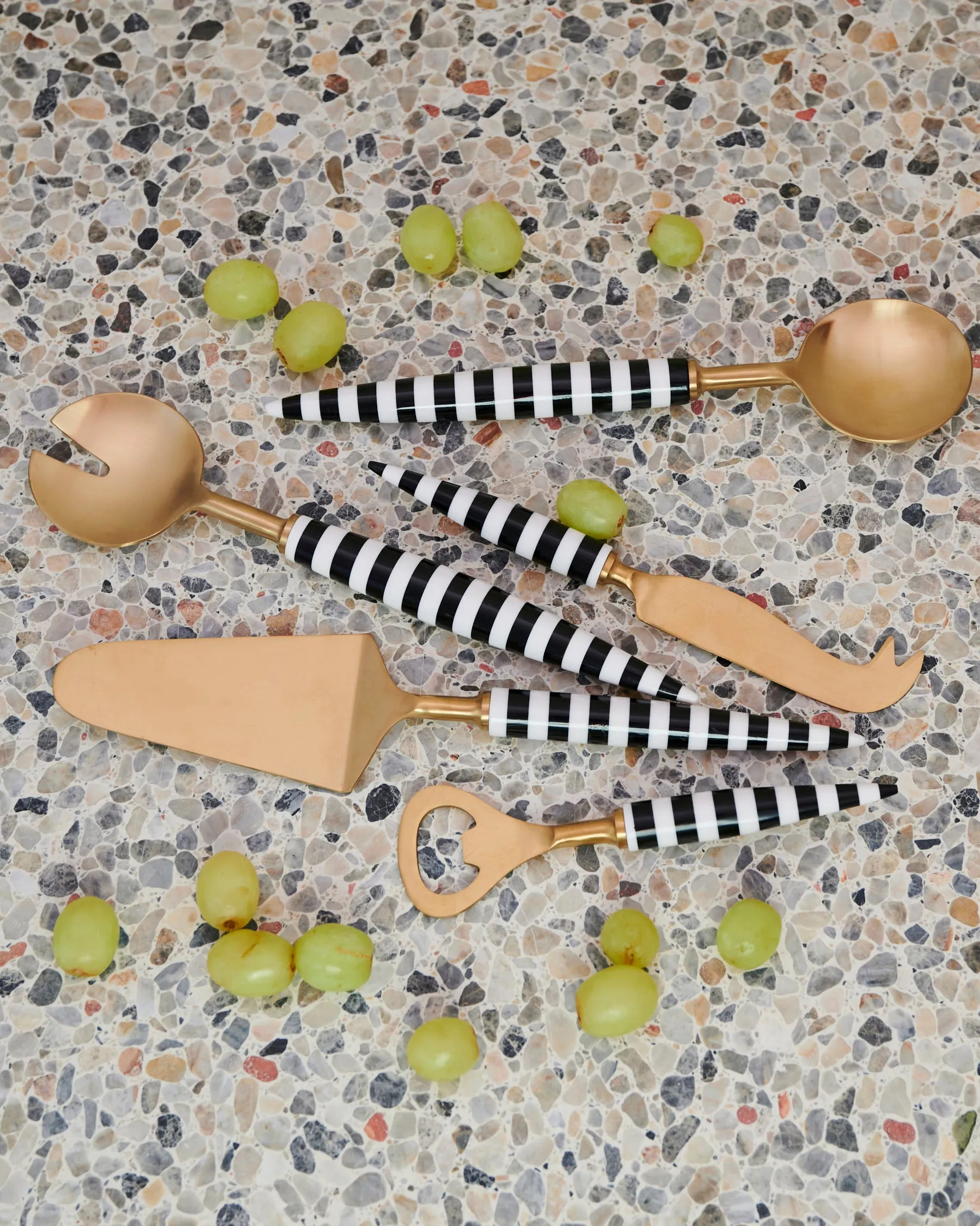 Kip & Co Monochrome Brasserie Salad Servers