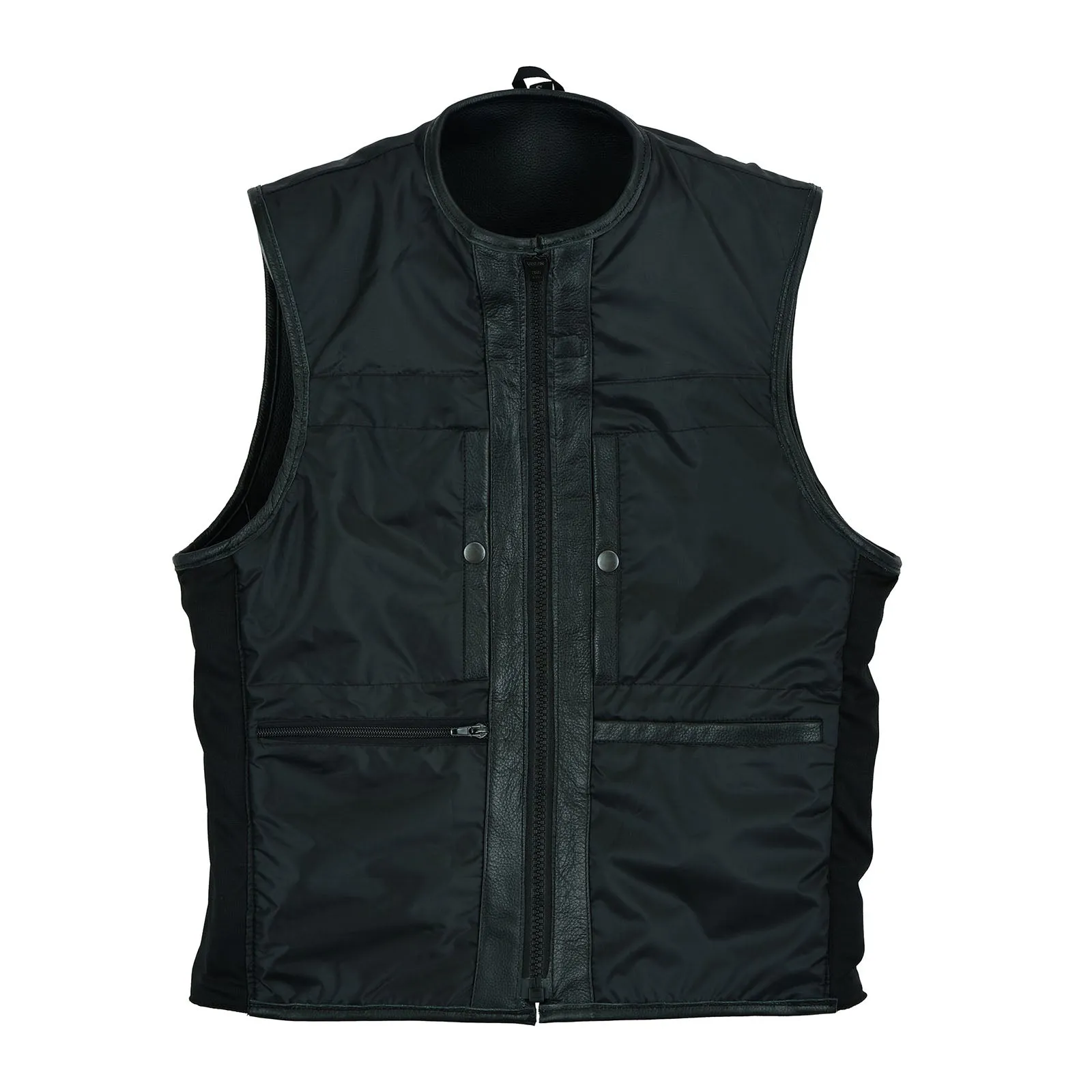 Leatherick Men's Black Outlaw Biker Vest Tactical Gear Leather Motorcycle Vest Australia