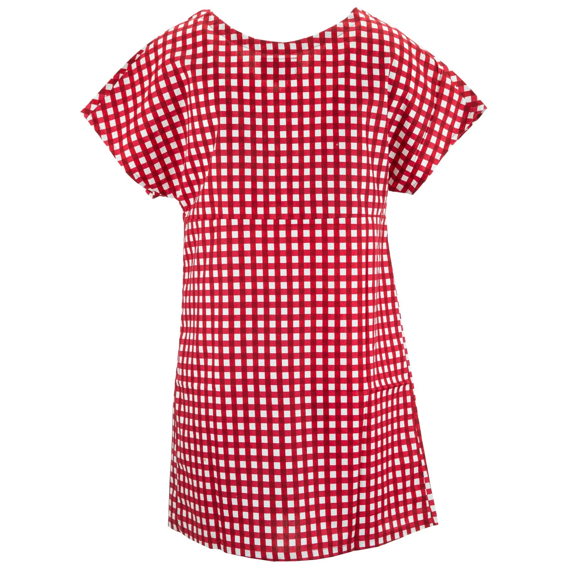 Lolo Short Shift Dress - Red Check