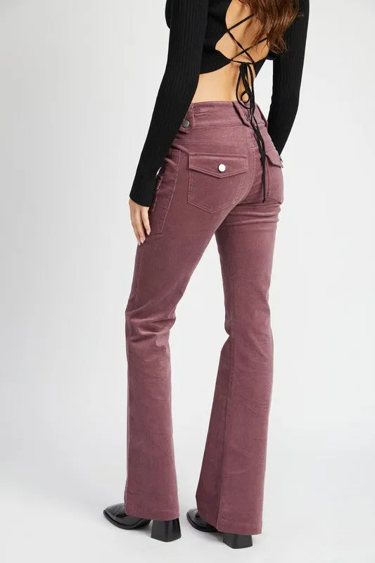 Low Rise Bell Bottom Pants