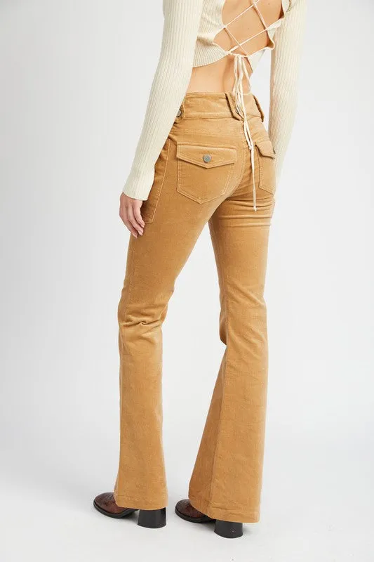 Low Rise Bell Bottom Pants