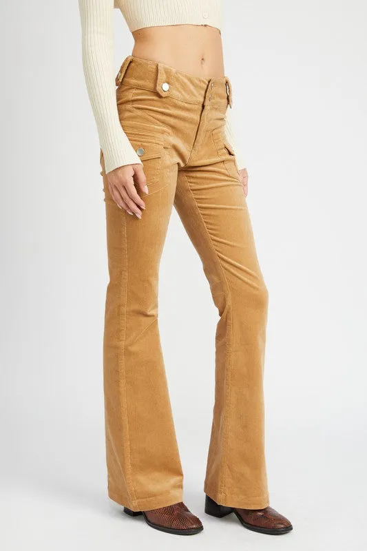 Low Rise Bell Bottom Pants