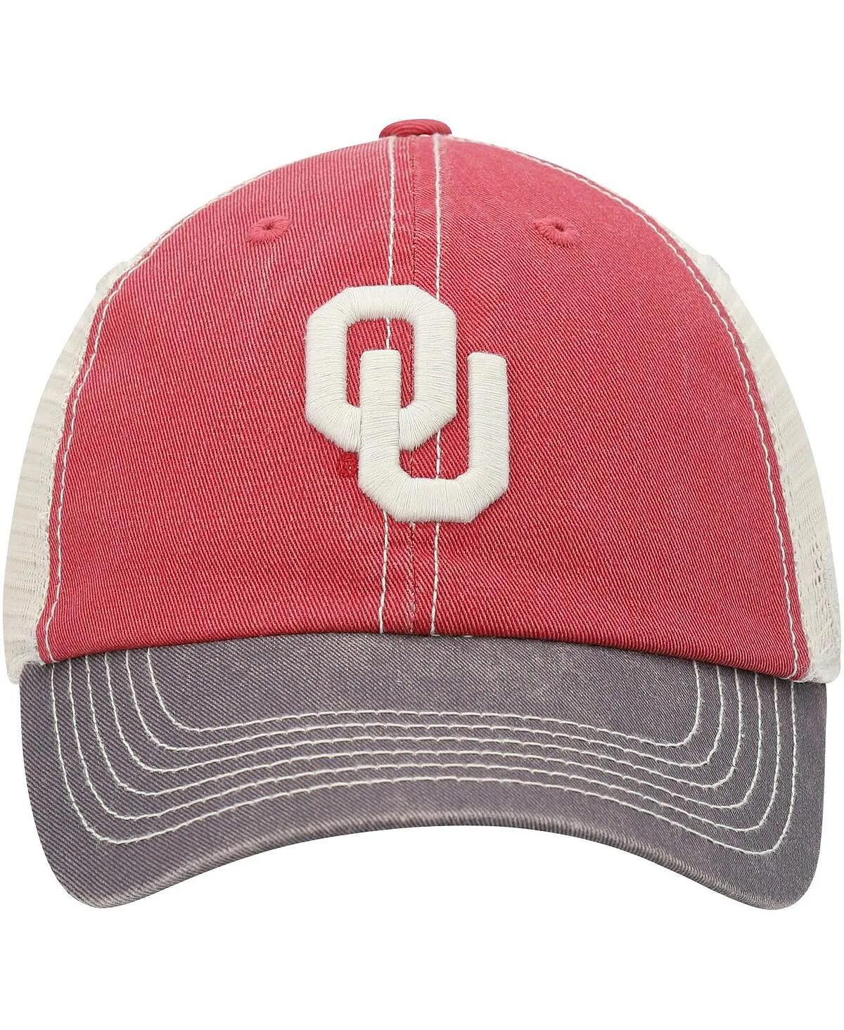 Men's adjustable cap Oklahoma owners Offroad Trucker - crimson Top of the World