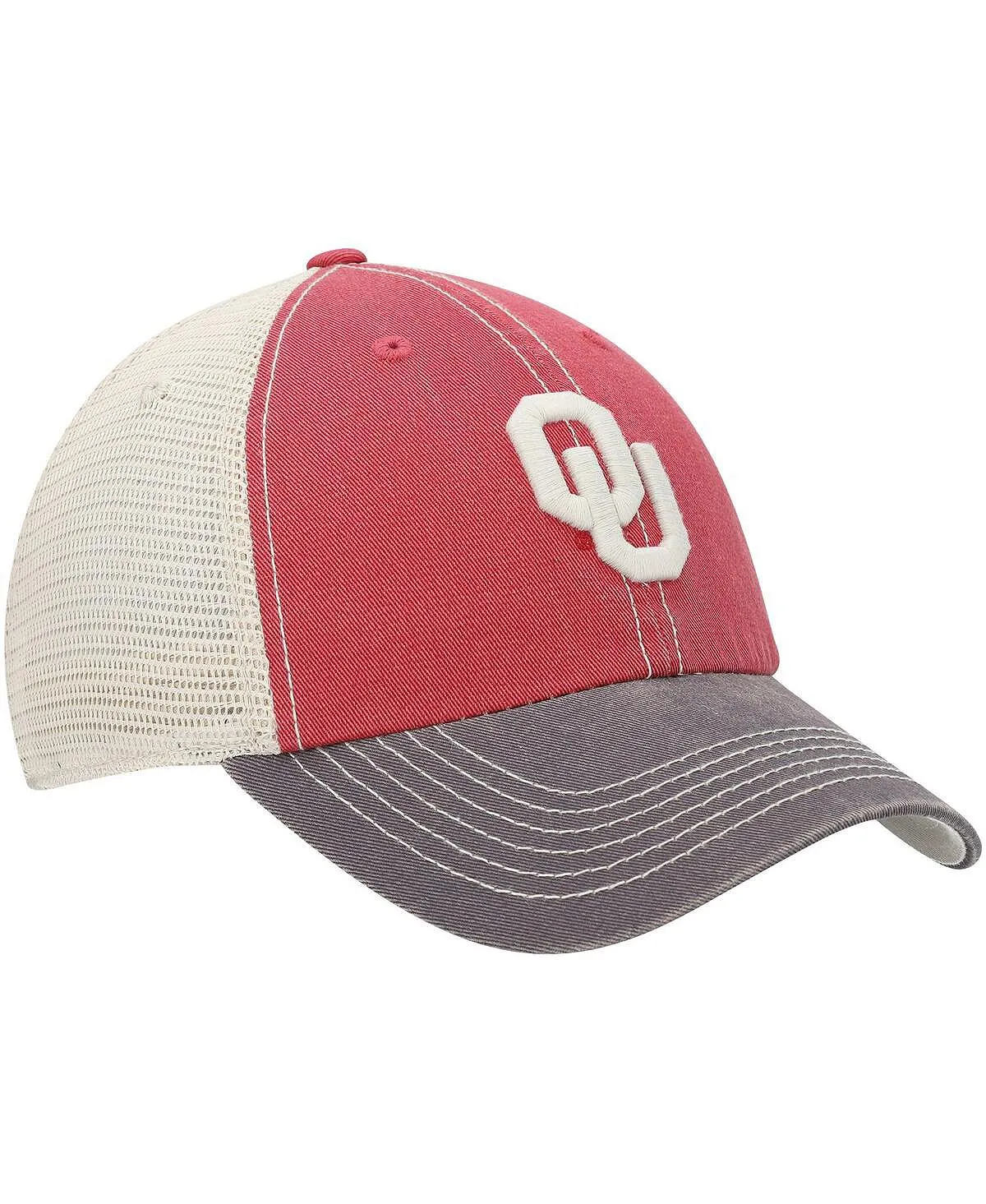 Men's adjustable cap Oklahoma owners Offroad Trucker - crimson Top of the World