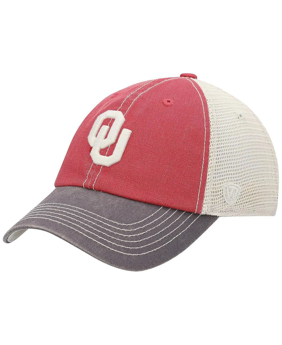 Men's adjustable cap Oklahoma owners Offroad Trucker - crimson Top of the World