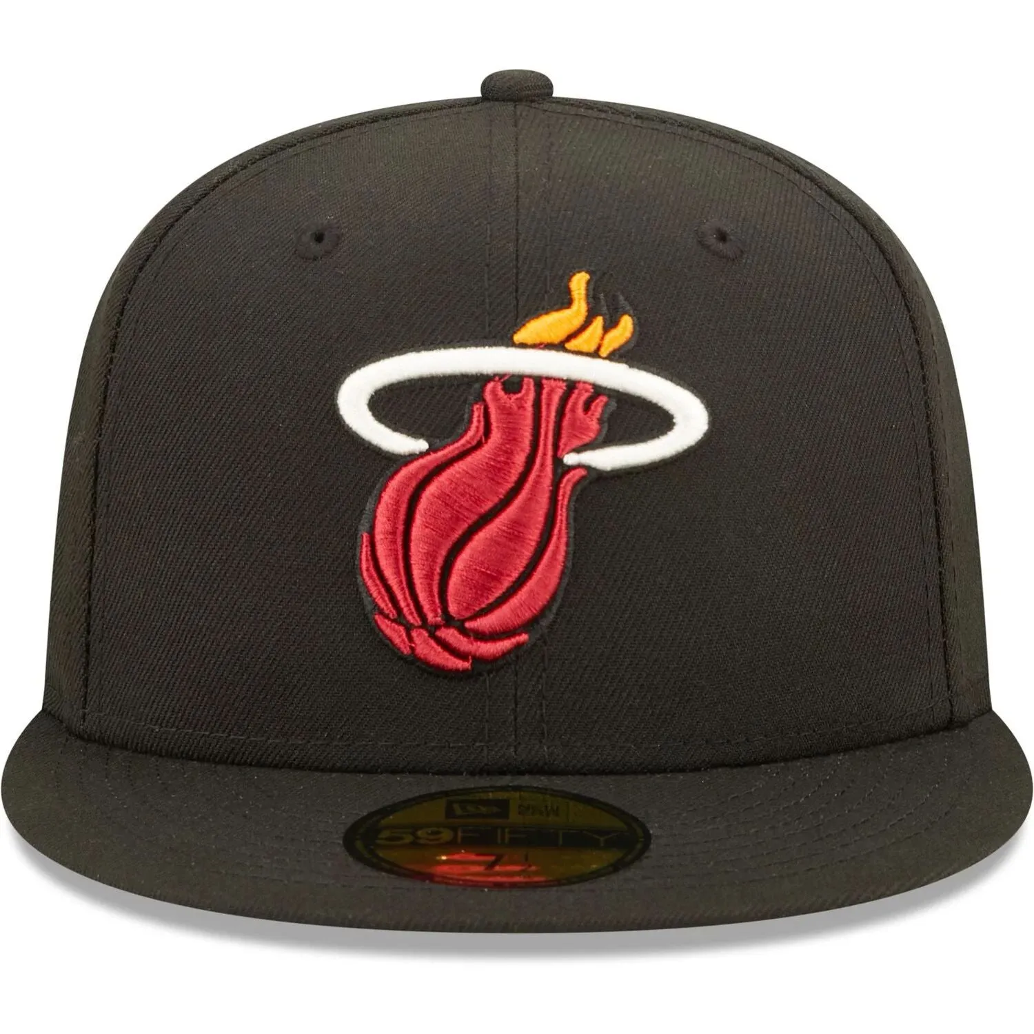 Men's Baseball Cap New Era Black Miami Heat 3x NBA Finals Champions Pop Sweat 59FIFTY