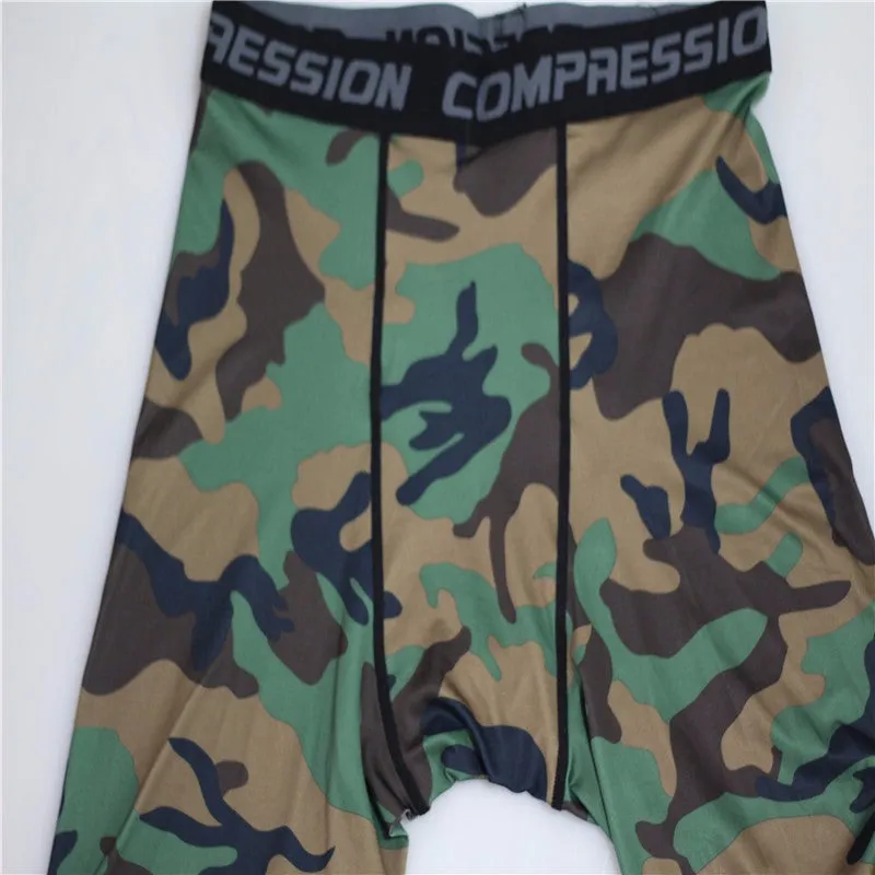 Mens Compression Pants Tights Casual  Bodybuilding  Camouflage Skinny Leggings