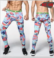 Mens Compression Pants Tights Casual  Bodybuilding  Camouflage Skinny Leggings