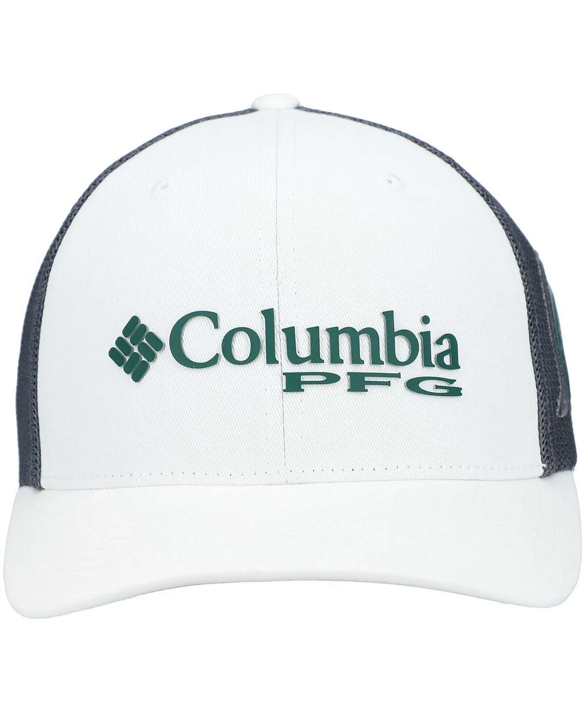 Men's White Michigan State Spartans PFG Snapback Columbia Adjustable Cap