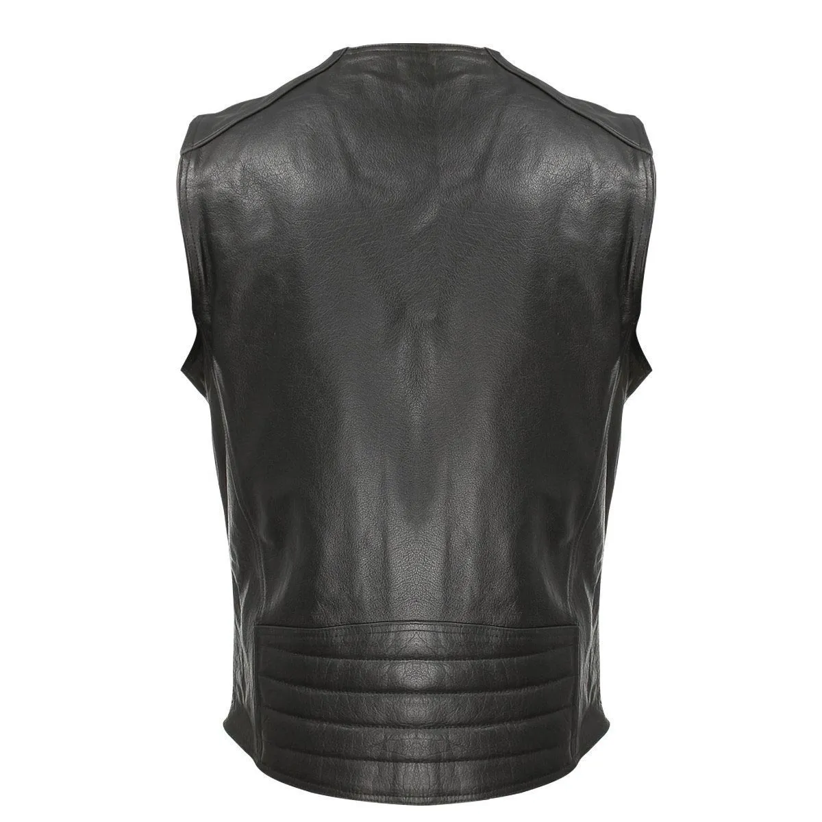 Milwaukee Leather ML1378 Men's 'Buffalo Nickel' Black Motorcycle Vest