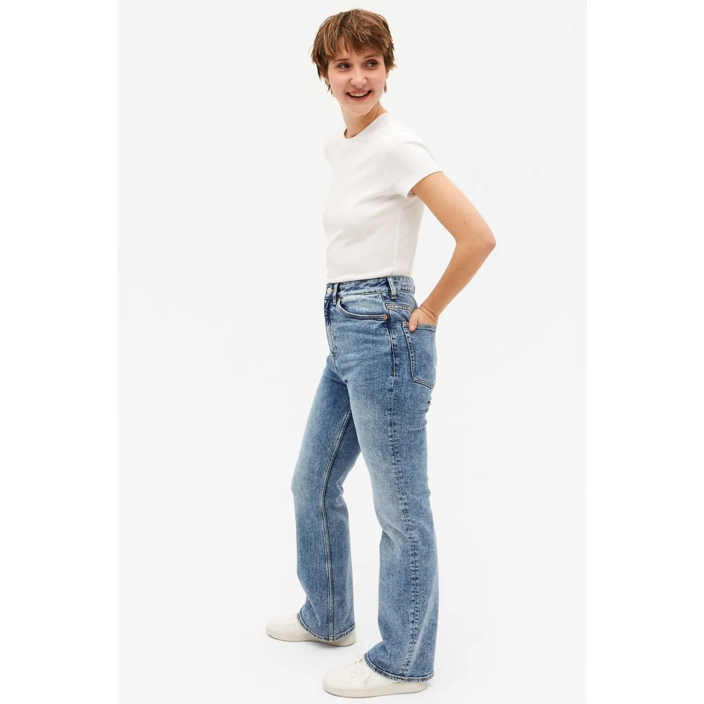 Monki High Waist Flare Jeans