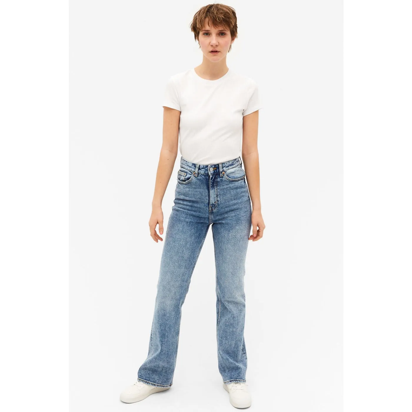 Monki High Waist Flare Jeans