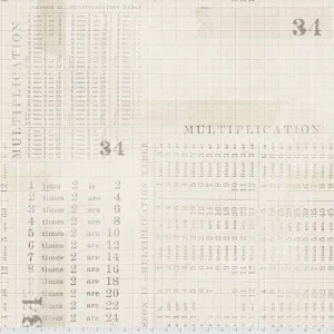 Monochrome - Multiplication Table in Parchment