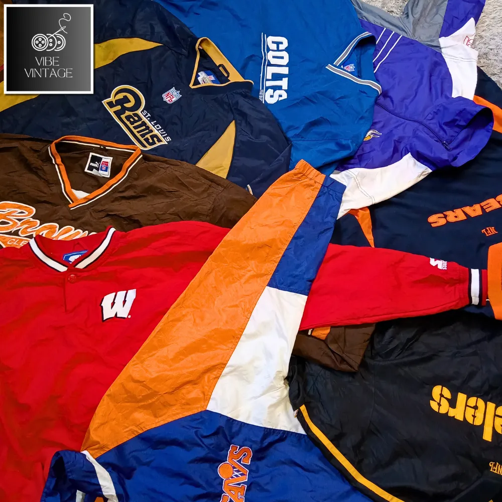 NFL-NBA-NHL VINTAGE TRACK JACKETS - 12 PCS