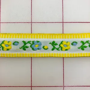 Non-Metallic Trim - 3/4-inch Yellow with Flower Pattern