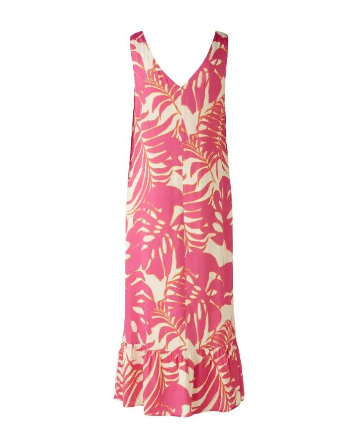 Oui Palm Print Maxi Dress