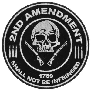 P3565 2nd Amendment Shall Not Be Infringed Skull 1789 Small Patch