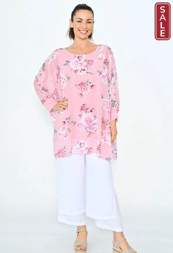 Paloma rose chiffon kaftan