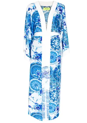 Siciliana - Aurora Maxi Split Kaftan (Off-White)