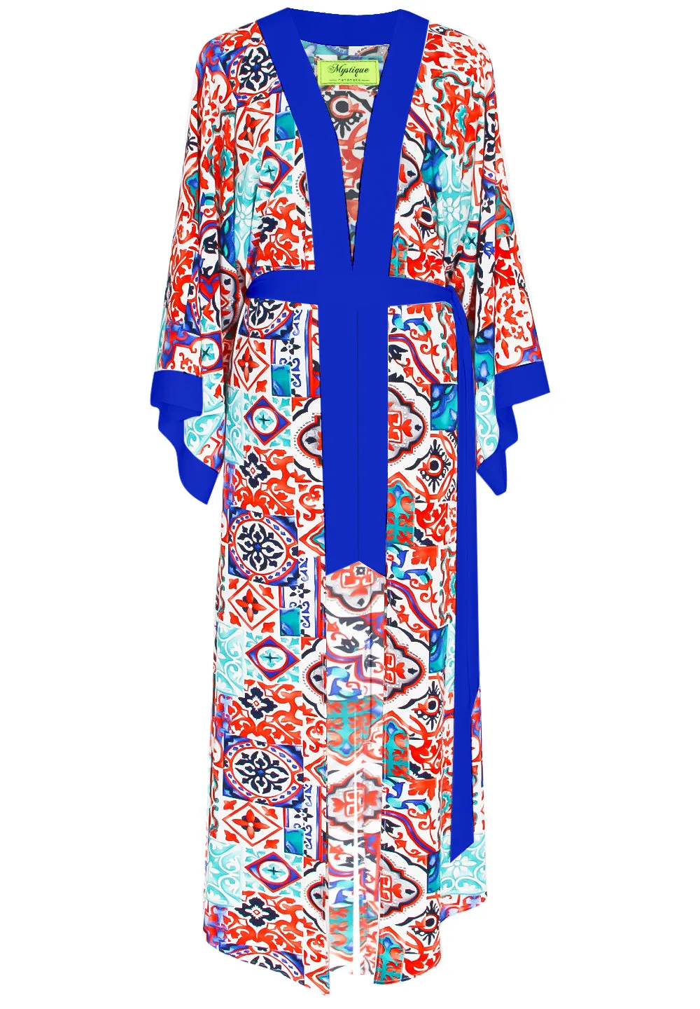 Siciliana - Carmella Maxi Split Kaftan (Royal Blue)