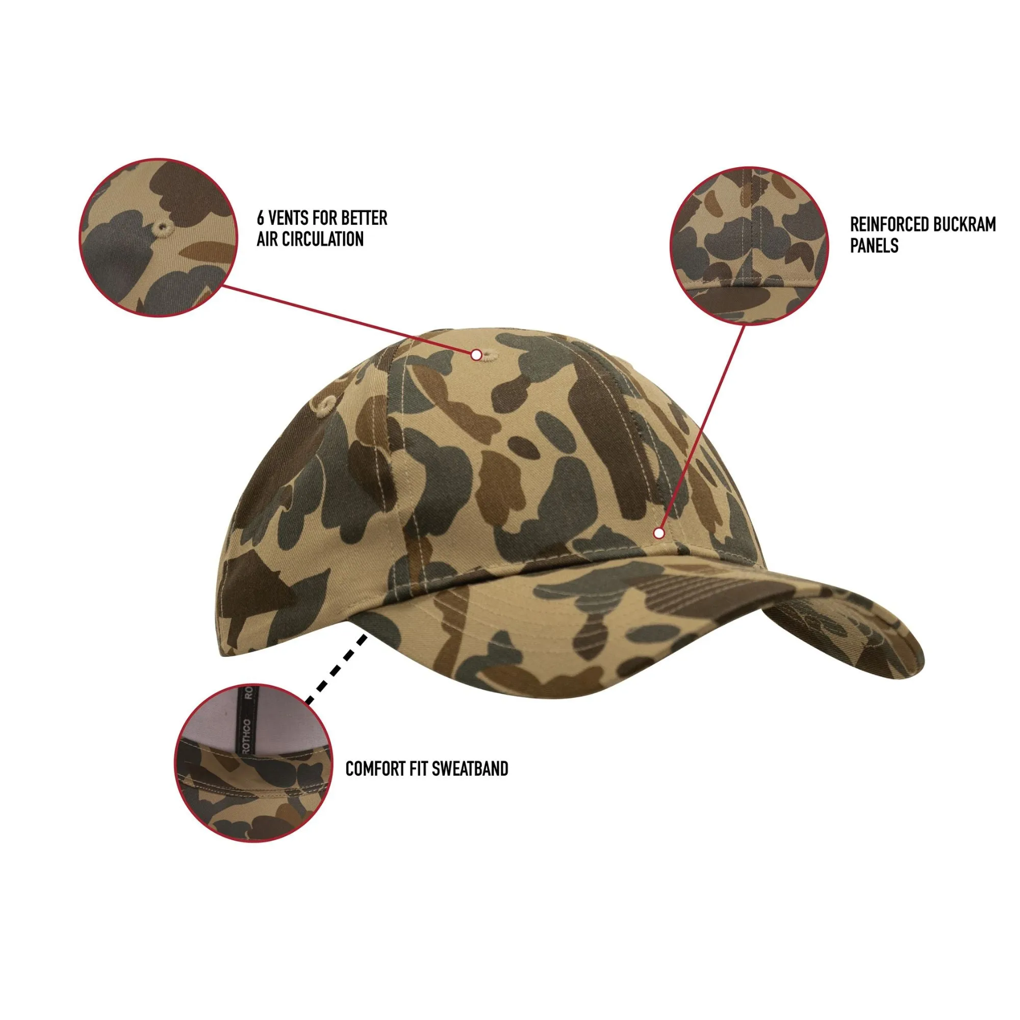 Smokey Branch Camouflage - Military Low Profile Adjustable Baseball Cap