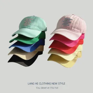 Spring And Summer Versatile Laminated Letters Believe Baseball Caps For Men, Women And Children With Sun Protection And Duck Tongue Hats