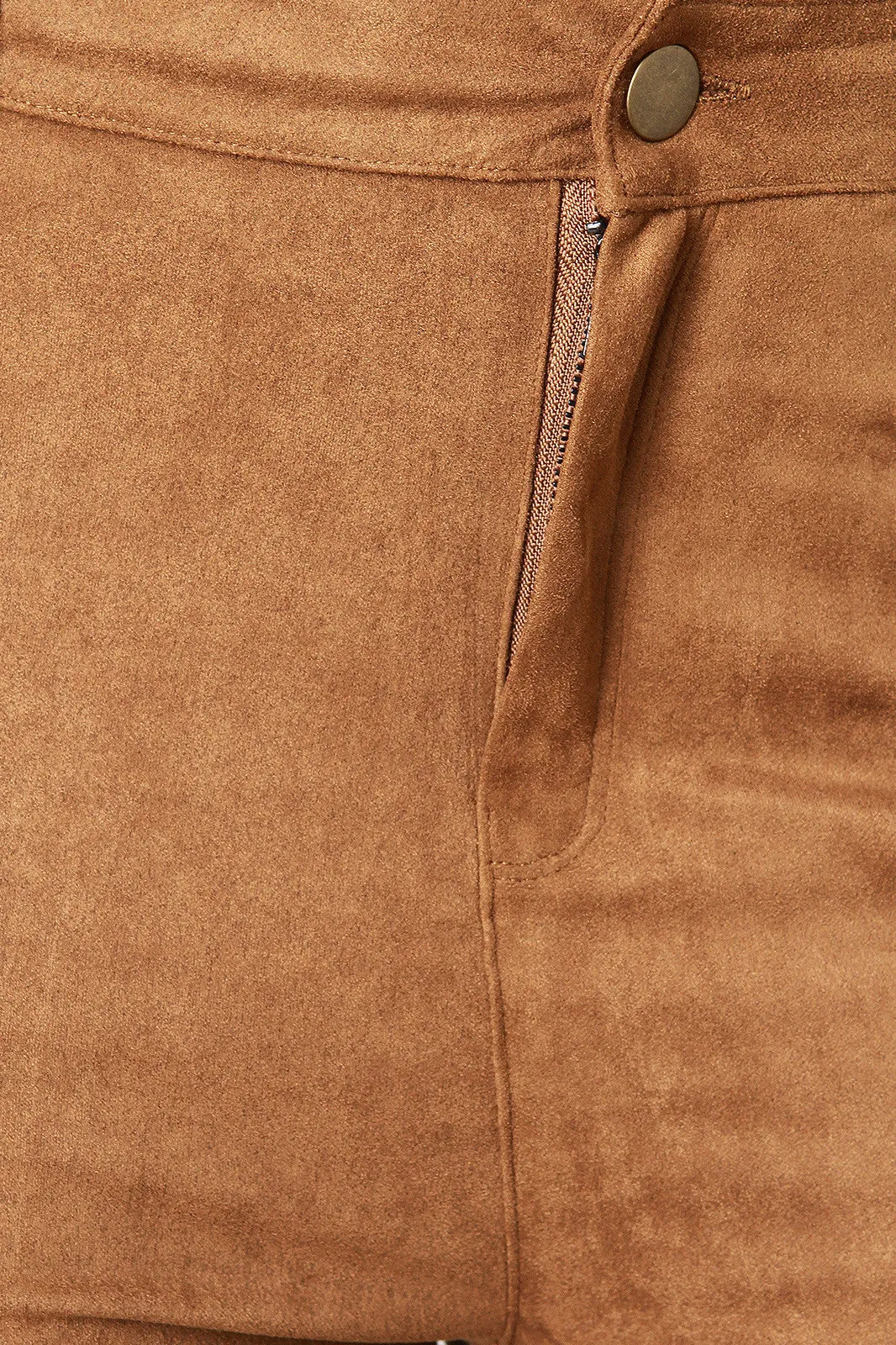 Suede Retro Bell Bottom Pants