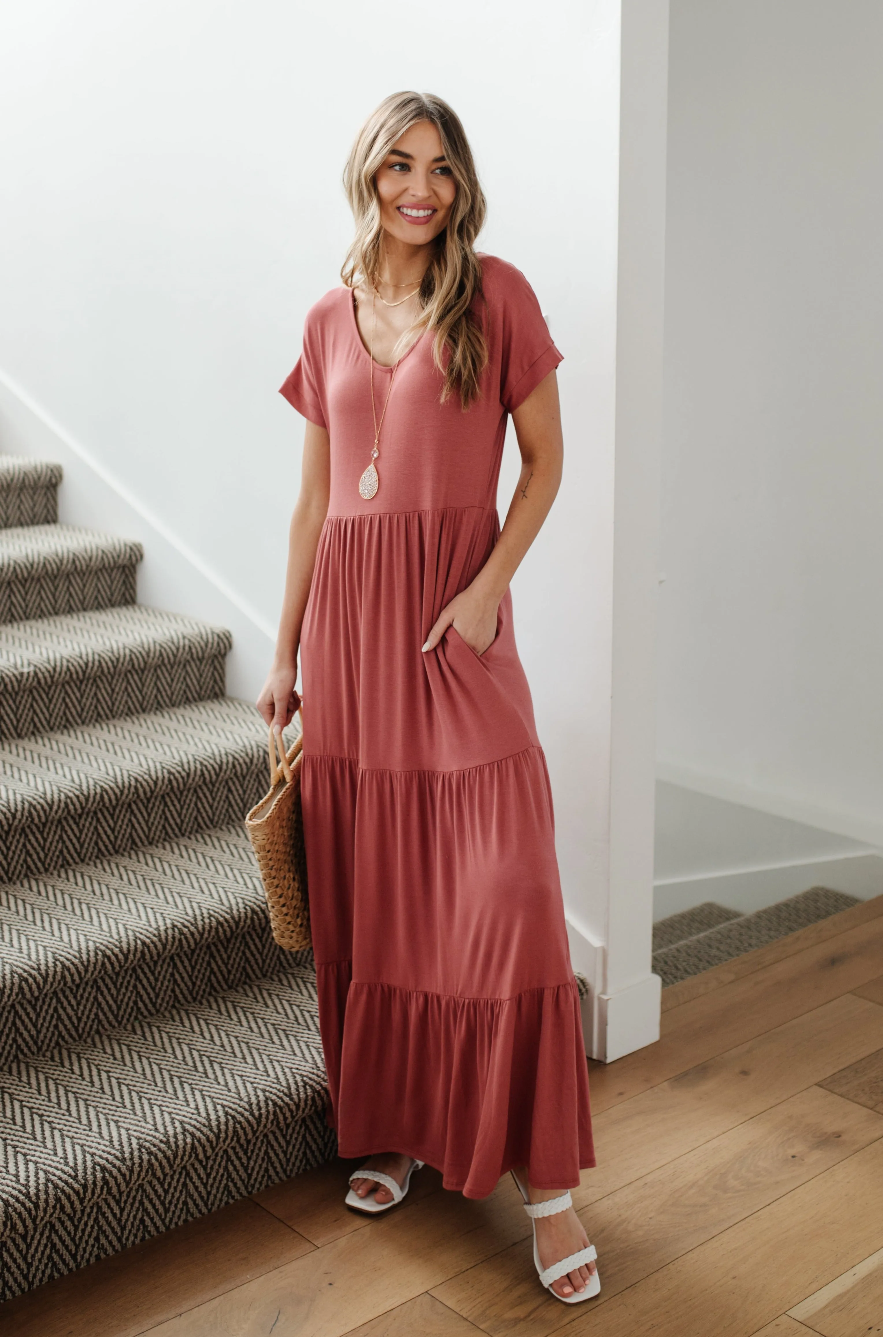 Sun Angel Dress In Rose Pink