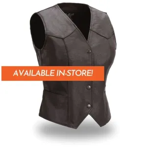 Sweet Sienna Women's Motorcycle Leather Vest - Extreme Biker Leather