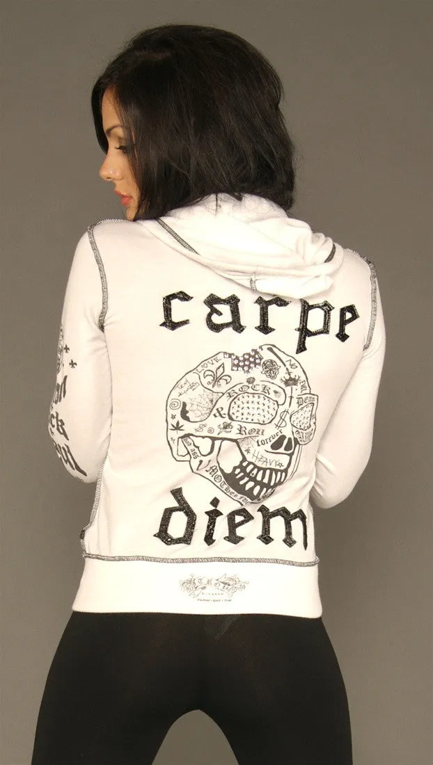 Troy Kingdom Carpe Diem Hoodie White