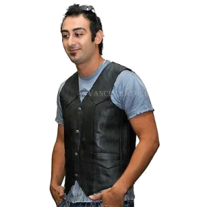 VL901 Vance Leather Men's Top Grain Plain Side Vest